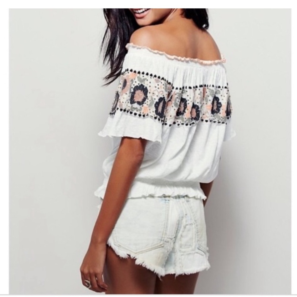 Free People Sienna Off the Shoulder Top Size S - Picture 2 of 5